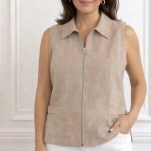 CHRISTOPHER BANKS Soft Zipper Vest S